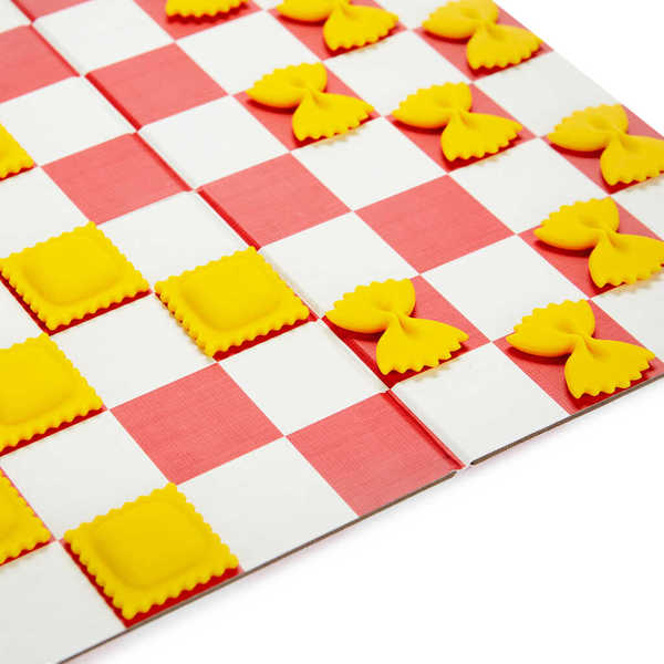 alvi - Checkroli Balvi Juego de mesa Checkroli Juego de damas con forma de pasta italiana Plástico/c