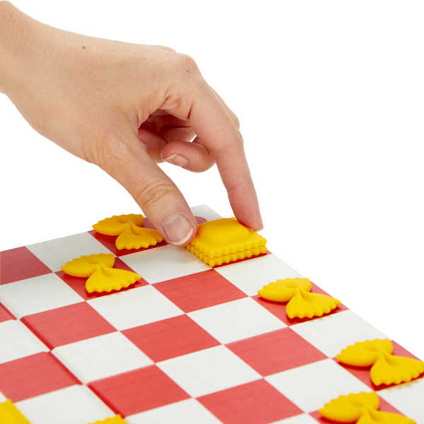 alvi - Checkroli Balvi Juego de mesa Checkroli Juego de damas con forma de pasta italiana Plástico/c