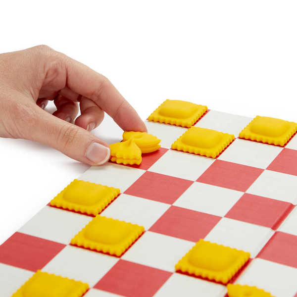 alvi - Checkroli Balvi Juego de mesa Checkroli Juego de damas con forma de pasta italiana Plástico/c