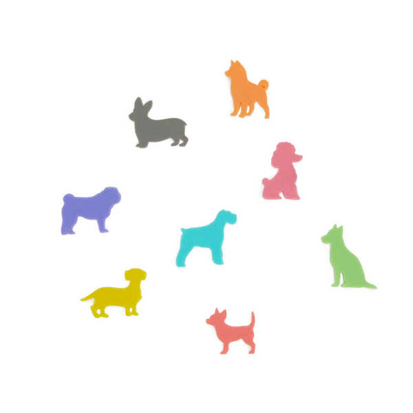 alvi - Sticky Dogs Balvi Marca copas Sticky Dogs Marcadores con diseño de 8 razas de perro Silicona