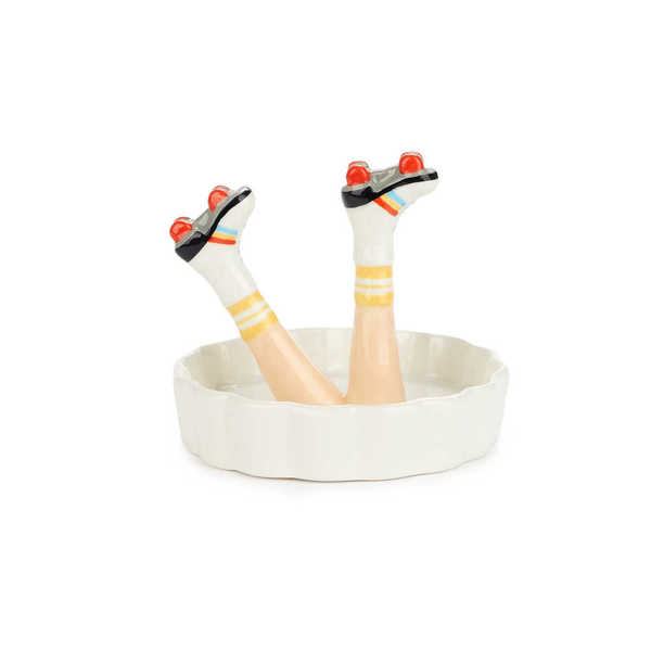 alvi - Happy Legs Retro Balvi Porta anillos Happy Legs Retro Soporte con diseño de piernas con patin