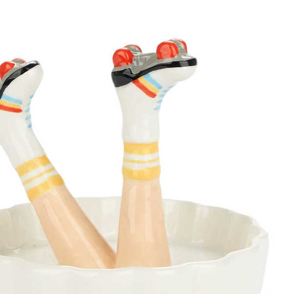 alvi - Happy Legs Retro Balvi Porta anillos Happy Legs Retro Soporte con diseño de piernas con patin