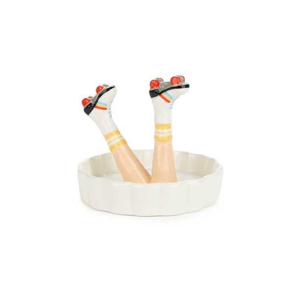 alvi - Happy Legs Retro Balvi Porta anillos Happy Legs Retro Soporte con diseño de piernas con patin