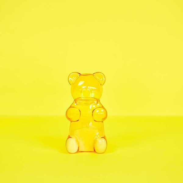 Balvi - Balvi Azucarero Yummy Bear Color amarillo Con forma de osito de gominola Vidrio 250ml