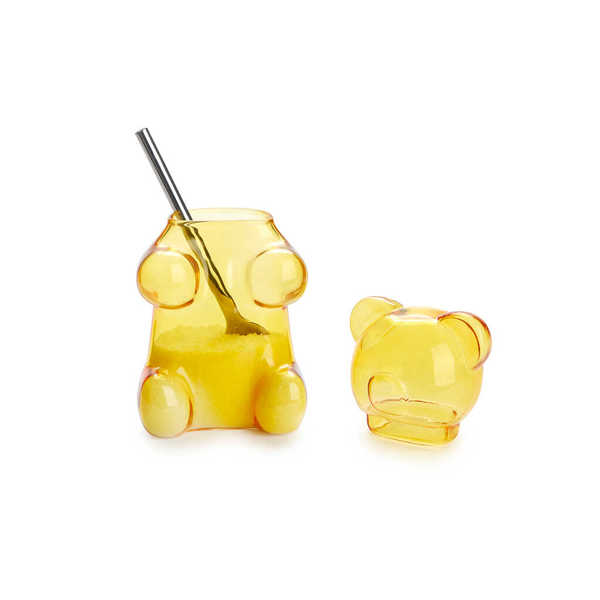 Balvi - Balvi Azucarero Yummy Bear Color amarillo Con forma de osito de gominola Vidrio 250ml