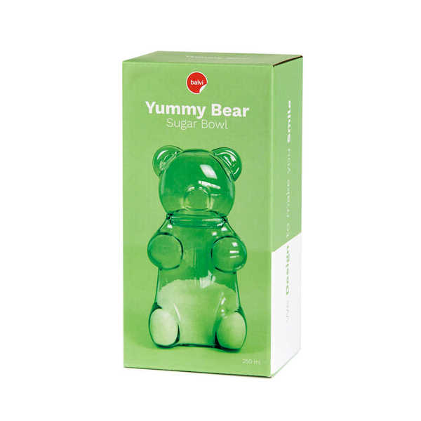 Balvi - Balvi Azucarero Yummy Bear Color verde Con forma de osito de gominola Vidrio 250 ml