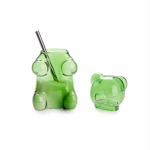 Balvi - Balvi Azucarero Yummy Bear Color verde Con forma de osito de gominola Vidrio 250 ml