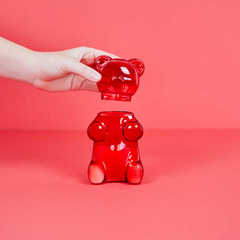 Balvi - Yummy Bear Balvi Sugar bowl Yummy Bear Red colour Sweet as a gummy bear Glass 250 ml