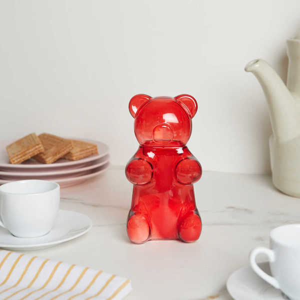 Balvi - Yummy Bear Balvi Zuccheriera Yummy Bear Colore rosso A forma di orsetto gommoso Vetro 250 ml