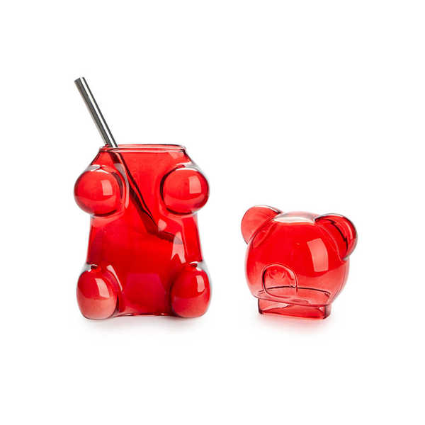 Balvi - Yummy Bear Balvi Zuccheriera Yummy Bear Colore rosso A forma di orsetto gommoso Vetro 250 ml
