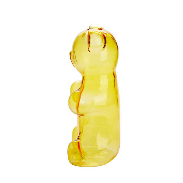 alvi - Yummy Bear Balvi Florero Yummy Bear Color amarillo Con forma de osito de gominola Vidrio 24 c