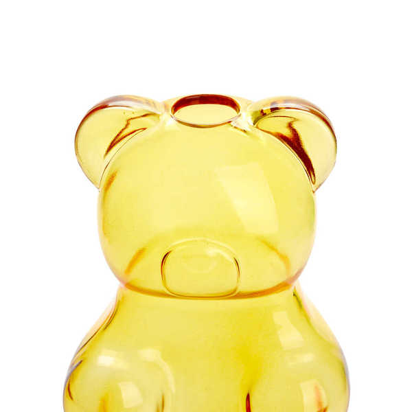 alvi - Yummy Bear Balvi Florero Yummy Bear Color amarillo Con forma de osito de gominola Vidrio 24 c