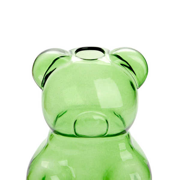 Balvi - Yummy Bear Balvi Vase Yummy Bear Couleur vert En forme de bonbon ourson Verre 24 cm