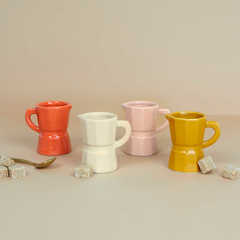 alvi - Moka Balvi Espressotassen-Set Moka Tassen-Set in Form einer italienischen Kaffeekanne Keramik