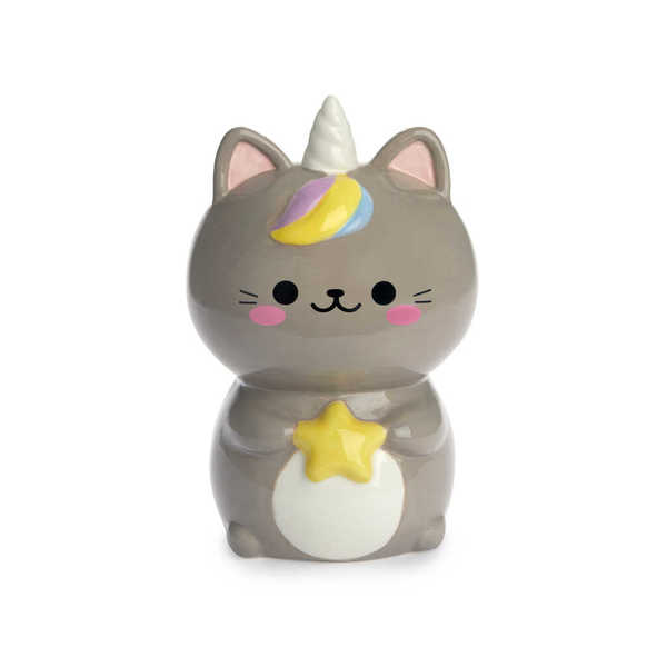 alvi - Kawaii Starry Balvi Sparschwein Kawaii Starry Grau Farbe Kawaii-Spardose für die ersten Spars