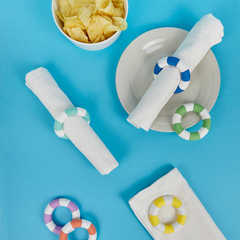 Balvi - Floats Balvi Servilletero Floats Set de 6 servilleteros con forma de flotadores Plástico