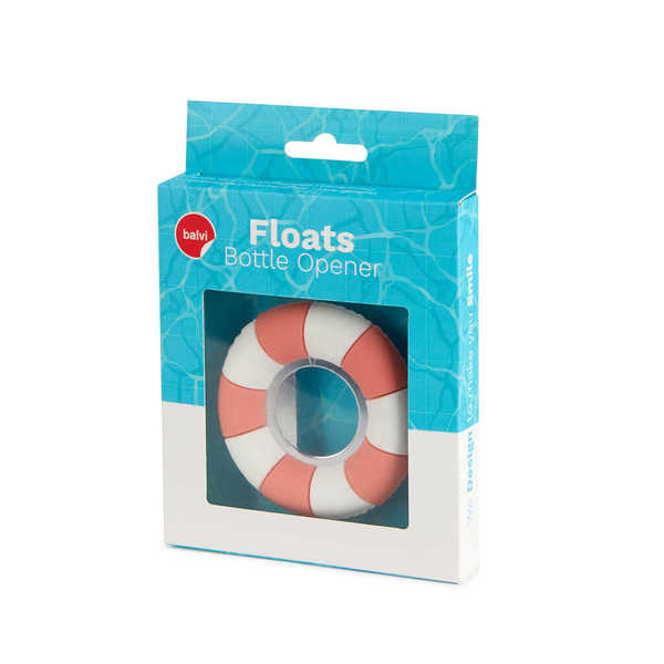 alvi - Floats Balvi Abrebotellas Floats Color rojo Diseño original con forma de flotador Plástico/me