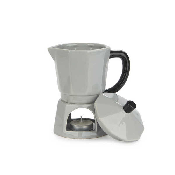 Balvi - Moka Balvi Fondue Moka Color gris Diseño con forma de cafeteria italiana Cerámica 225 ml