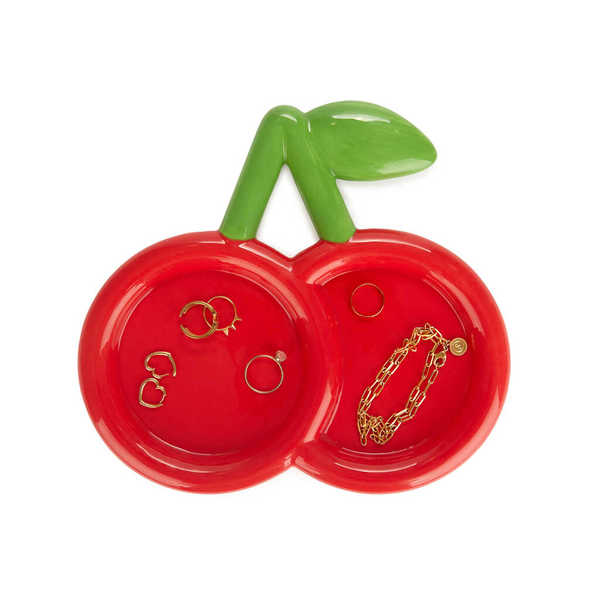 Balvi - Cherry Balvi Decorative tray Cherry Red colour Cherry-shaped pocket tray Ceramic 23 cm