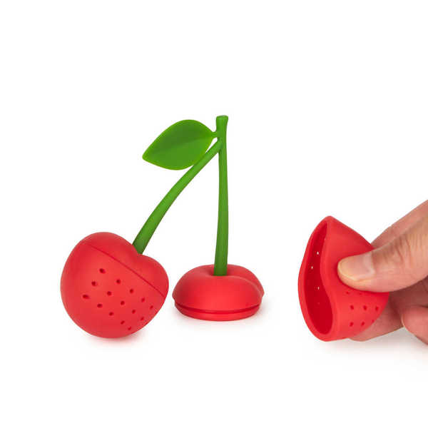 alvi - Cherry Balvi Infusor té doble Cherry Color rojo Infusor doble con diseño de ramo de cerezas S