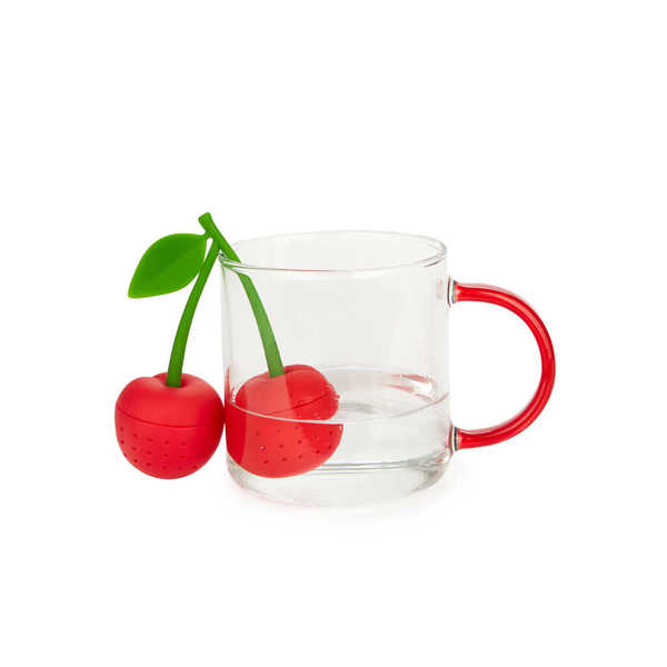 alvi - Cherry Balvi Infusor té doble Cherry Color rojo Infusor doble con diseño de ramo de cerezas S