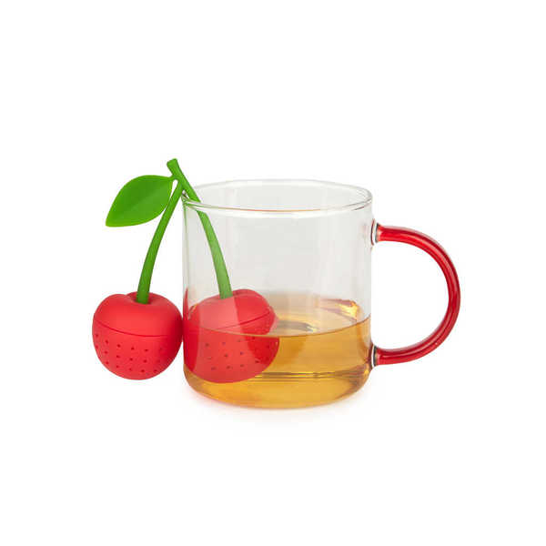 alvi - Cherry Balvi Infusor té doble Cherry Color rojo Infusor doble con diseño de ramo de cerezas S