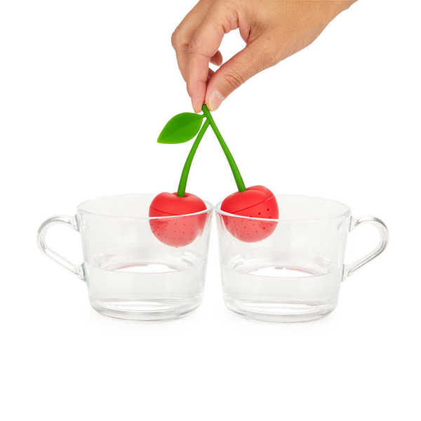 alvi - Cherry Balvi Infusor té doble Cherry Color rojo Infusor doble con diseño de ramo de cerezas S