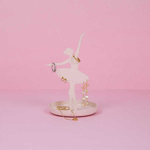 alvi - Ballerina Balvi Porta anelli Ballerina Colore rosa Portagioielli con silhouette di ballerina