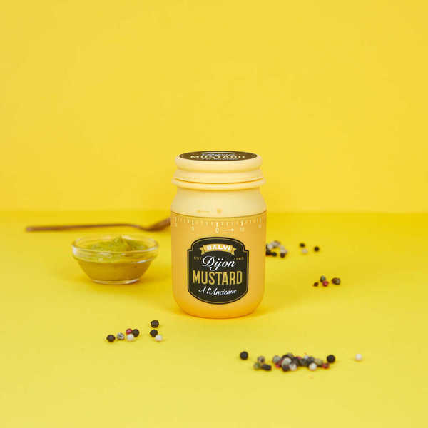 alvi - Mustard Balvi Minutero Mustard Color amarillo Diseño retro de bote de salsa mostaza Plástico