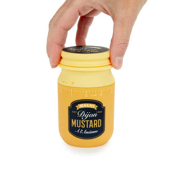 alvi - Mustard Balvi Minutero Mustard Color amarillo Diseño retro de bote de salsa mostaza Plástico