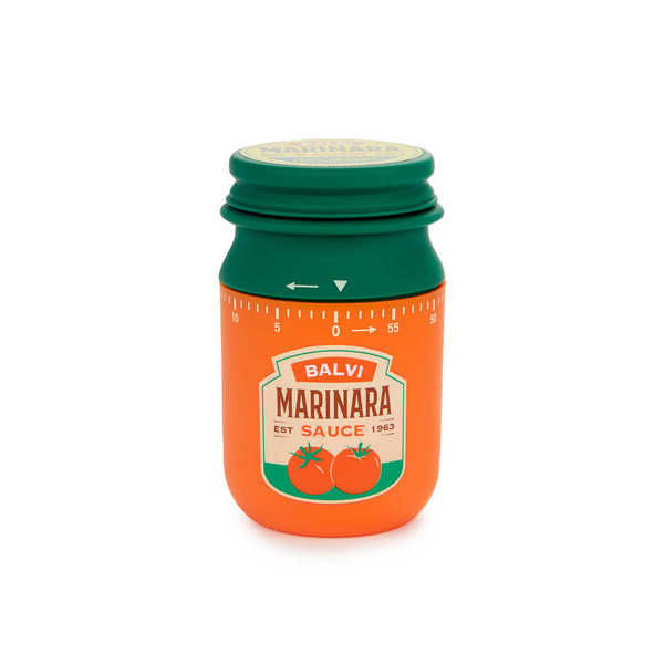 Balvi - Marinara Balvi Minutero Marinara Color rojo Diseño retro de bote de salsa marinara Plástico