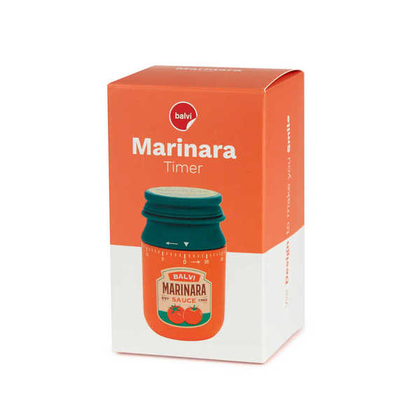 Balvi - Marinara Balvi Minutero Marinara Color rojo Diseño retro de bote de salsa marinara Plástico
