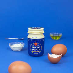 Balvi - Mustard Balvi Timer Mustard Blue colour Vintage mayonnaise jar design Plastic