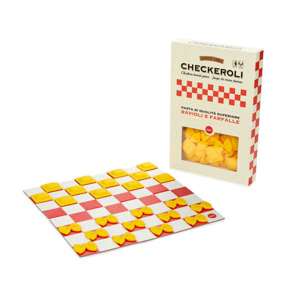 alvi - Checkroli Balvi Juego de mesa Checkroli Juego de damas con forma de pasta italiana Plástico/c