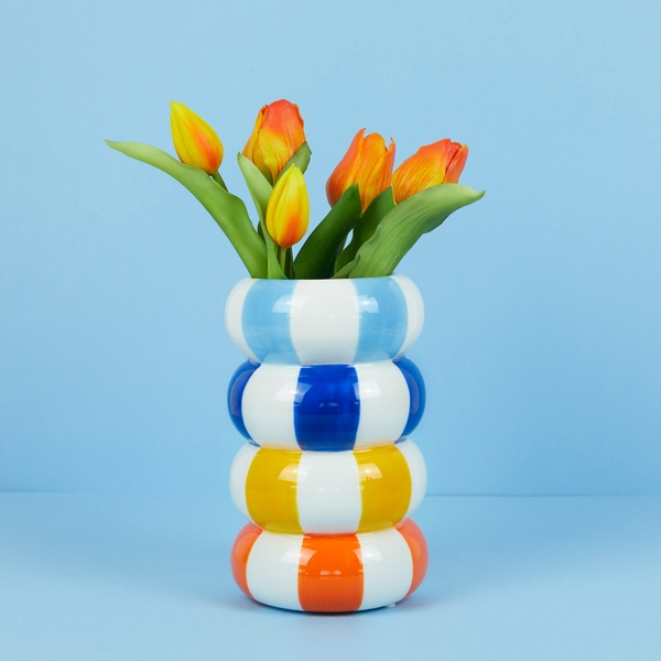 alvi - Floats Balvi Vaso Floats Colore multicolore A forma di salvagenti impilati Ceramica 20x12x12