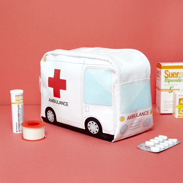 alvi Estuche medicamentos Ambulance Color blanco Neceser de medicamentos para poder incluir botiquin