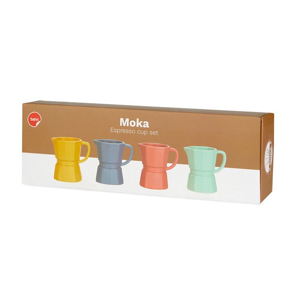 alvi Set tazas espresso Moka Color multicolor Set de tazas tamaño espresso con un colorido diseño a