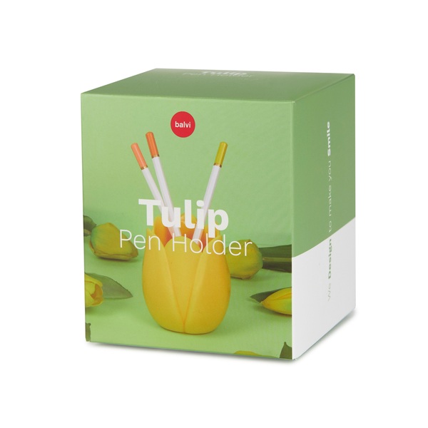 Balvi - Tulip Balvi Pen holder Tulip Yellow colour Original tulip-shaped design Plastic
