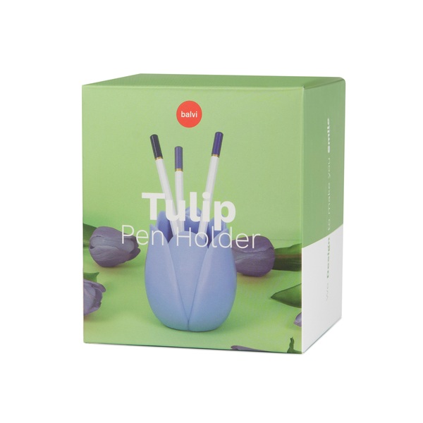 Balvi - Tulip Balvi Pot à crayons Tulip Couleur lilas Design original en forme de tulipe Plastique