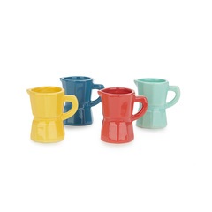 alvi Espresso cup set Moka Multicolored colour ESPRESS SIZE SIZE SET WITH A colorful Italian coffee