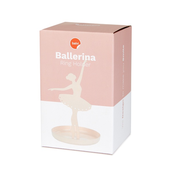 alvi - Ballerina Balvi Porta anelli Ballerina Colore rosa Portagioielli con silhouette di ballerina