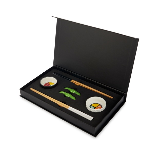 alvi - Oishii Balvi Set Sushi Oishii Color blanco/negro Recipientes para soya en forma de sushi roll