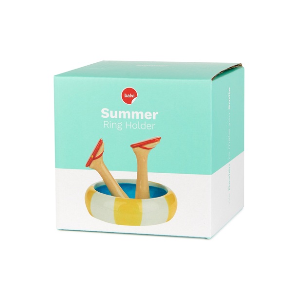 alvi - Happy Legs Summer Balvi Porta anillos Happy Legs Summer Soporte con diseño de piernas con cha