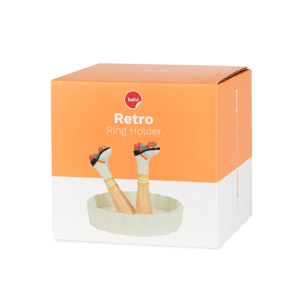 alvi - Happy Legs Retro Balvi Porta anillos Happy Legs Retro Soporte con diseño de piernas con patin