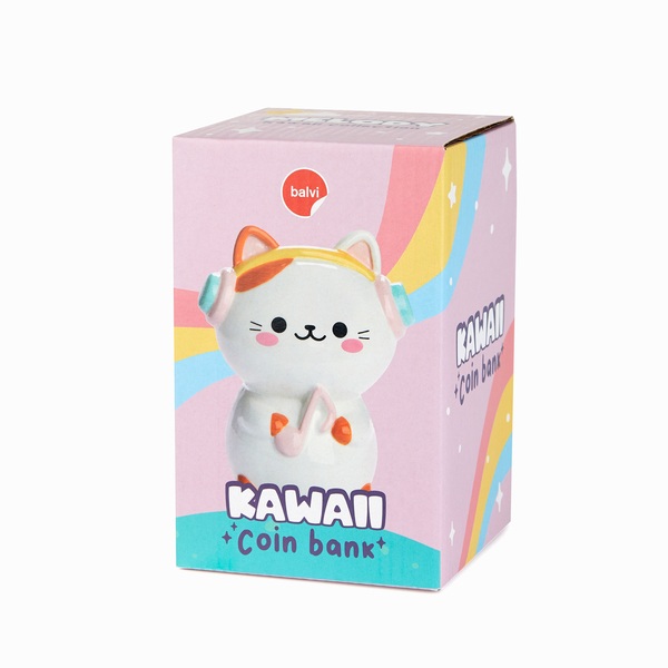 alvi - Kawaii Melody Balvi Hucha Kawaii Melody Color blanco Hucha kawaii para primeros ahorros Cerám
