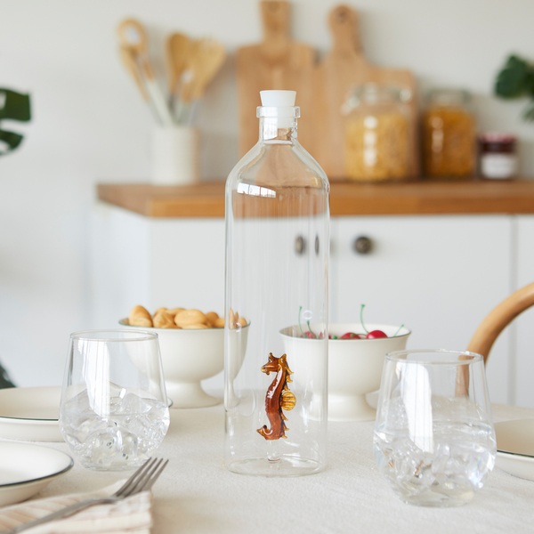 Balvi - Seahorse Glasflasche für Wasser