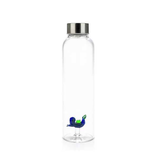 alvi Botella Scuba para agua 0,5 Lts Tapón antigoteo de acero inoxidable Ideal mesita de noche y ofi
