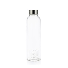 alvi Botella H2O para agua 0,5 Lts Tapón antigoteo de acero inoxidable Ideal mesita de noche y ofici