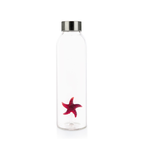 alvi Botella Starfish para agua 0,5Lts Tapón antigoteo inoxidable Ideal mesita de noche y oficina Bo
