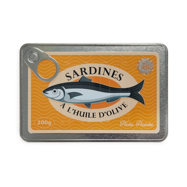 alvi Notebook Conserverie Sardines Yellow colour Unique notebook shaped like a vintage sardine tin M